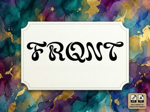 Front: A Display Typeface for Bold, Artistic Headlines